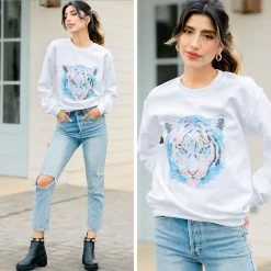 Fierce Fun White Graphic Sweatshirt -ANINE BING Shop 99021