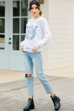 Fierce Fun White Graphic Sweatshirt -ANINE BING Shop 99021.FierceFun.IMG 0382