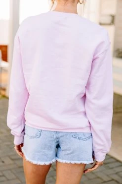 You Can Change The World Light Pink Graphic Sweatshirt -ANINE BING Shop 99680.youcanchangetheworld.1