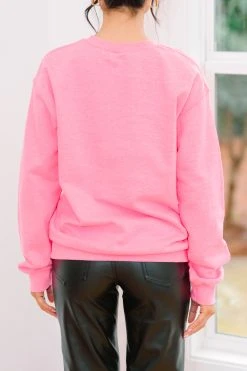 Be-You-tiful Safety Pink Graphic Sweatshirt -ANINE BING Shop 99764.Be You tiful Safety Pink Graphic Sweatshirt