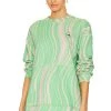 Adidas By Stella Mccartney True Casuals Sweatshirt Screaming Green & Blush Pink -ANINE BING Shop ADID WK38 V1