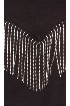 AllSaints Tassel Jaine Sweatshirt Black -ANINE BING Shop ALLR WK68 V5