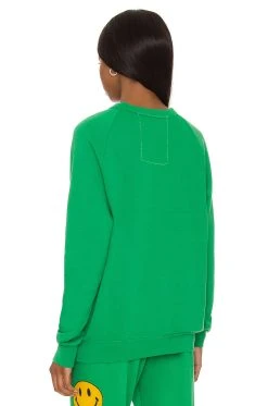 Small Smiley Crewneck Sweatshirt Kelly Green -ANINE BING Shop ANAT WK42 V3