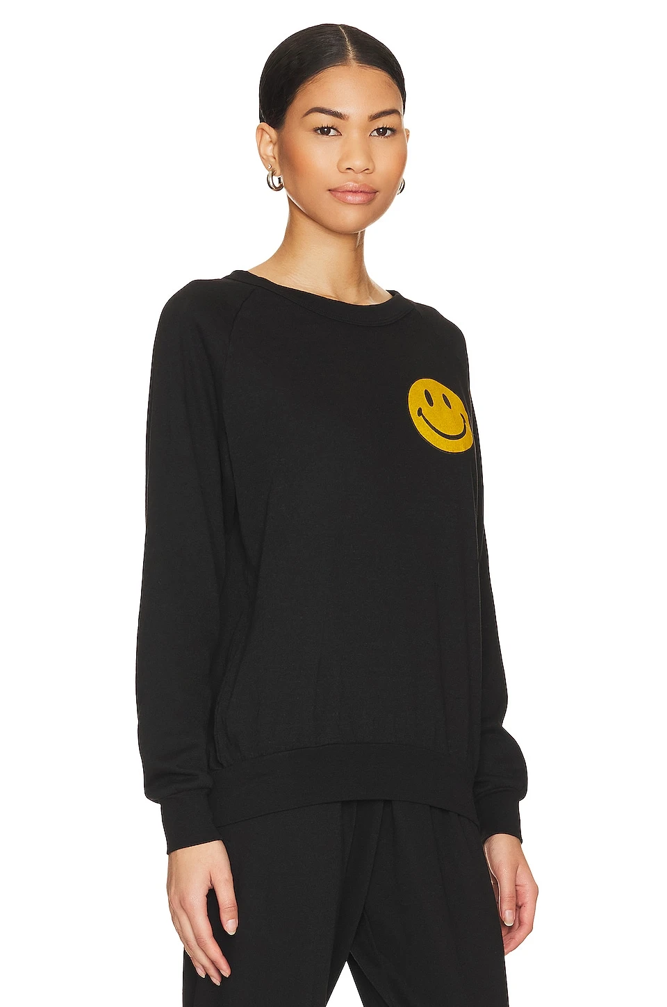 Smiley 2 Crew Sweatshirt Black 4 Smiley 2 Crew Sweatshirt Black - Image 2