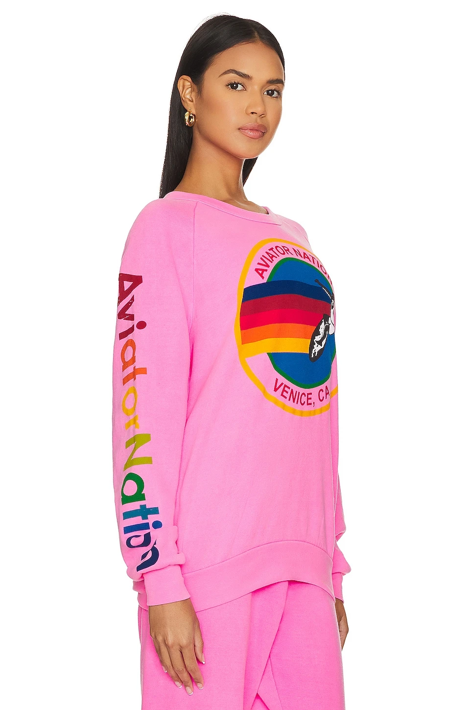 Crew Sweatshirt Neon Pink 4 Crew Sweatshirt Neon Pink - Image 2