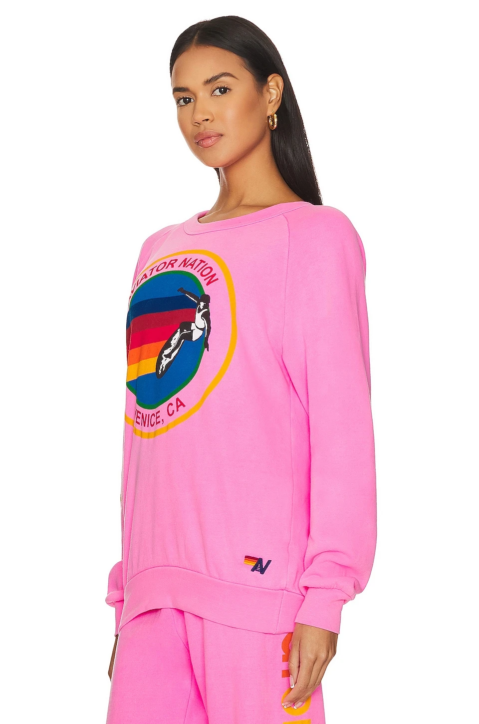 Crew Sweatshirt Neon Pink 5 Crew Sweatshirt Neon Pink - Image 3