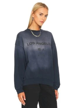 ANINE BING Jaci Myth Los Angeles Sweatshirt Navy -ANINE BING Shop ANIN WK112 V2