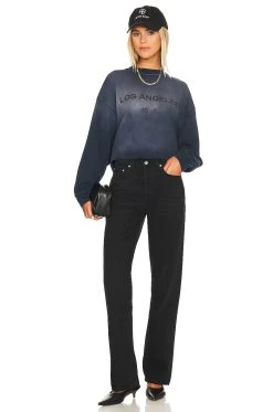 ANINE BING Jaci Myth Los Angeles Sweatshirt Navy -ANINE BING Shop ANIN WK112 V4