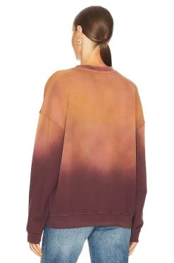 ANINE BING Harvey Sweatshirt Washed Faded Burgundy -ANINE BING Shop ANIN WK122 V3