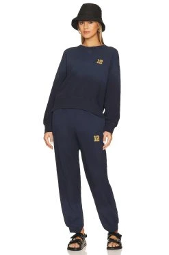 ANINE BING Rod League Sweatshirt Washed Navy -ANINE BING Shop ANIN WK124 V6