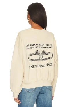 ANINE BING Leo Sweatshirt Serpent Sand -ANINE BING Shop ANIN WK126 V4