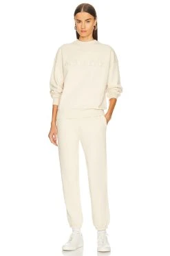 ANINE BING Sport Evan Sweatshirt Cream -ANINE BING Shop ANIN WK128 V4