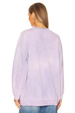 ANINE BING Tyler Sweatshirt In Washed Lavender -ANINE BING Shop ANIN WK136 V3