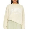 ANINE BING Jaci Sweatshirt University Los Angeles Washed Faded Yellow 1 ANINE BING Jaci Sweatshirt University Los Angeles Washed Faded Yellow -ANINE BING Shop ANIN WK141 V1