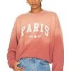 ANINE BING Jaci Sweatshirt University Paris Washed Faded Terracotta -ANINE BING Shop ANIN WK146 V1