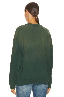 ANINE BING Jaci Sweatshirt Washed Faded Green -ANINE BING Shop ANIN WK149 V3