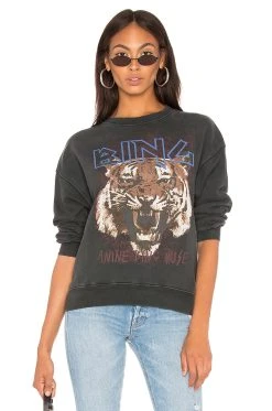 ANINE BING Tiger Sweatshirt Black