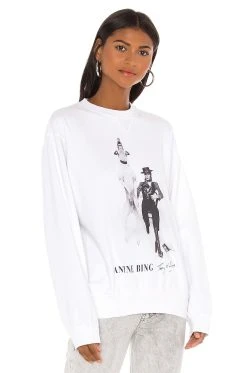 ANINE BING AB X TO Ramona Sweatshirt White -ANINE BING Shop ANIN WK57 V3