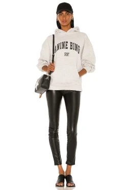 ANINE BING Sport Harvey Sweatshirt Heather Grey -ANINE BING Shop ANIN WK75 V4