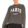 ANINE BING Ramona University Paris Sweatshirt Washed Black -ANINE BING Shop ANIN WK90 V1