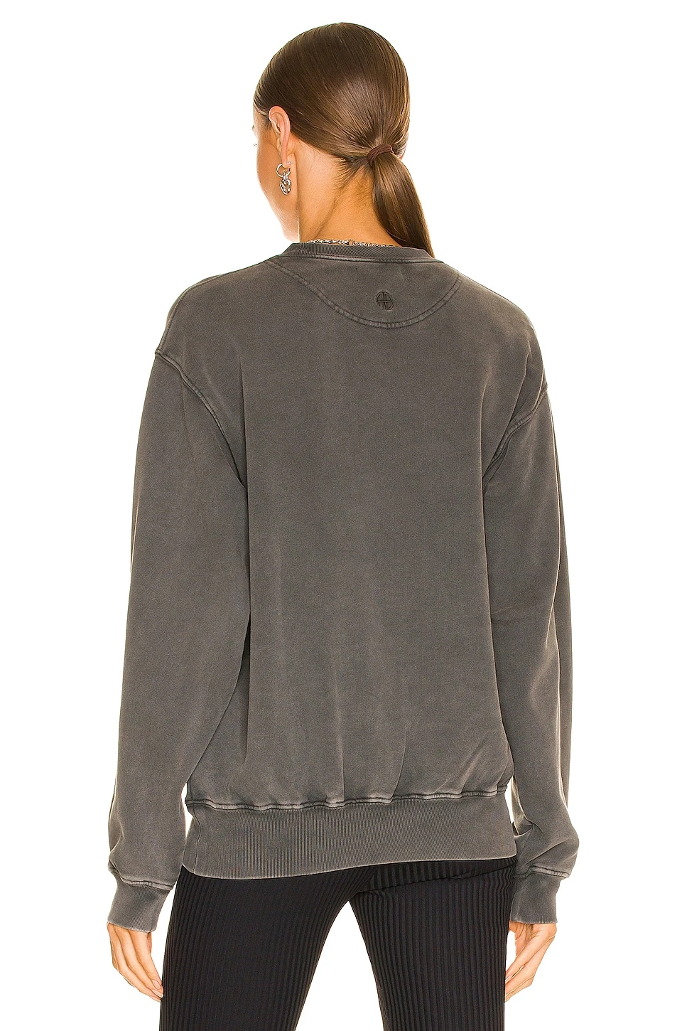 ANINE BING Ramona University Paris Sweatshirt Washed Black 5 ANINE BING Ramona University Paris Sweatshirt Washed Black - Image 3