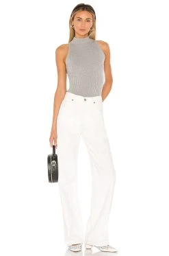 Rib Mock Halter Sweatshirt -ANINE BING Shop AUTU WS274 V4