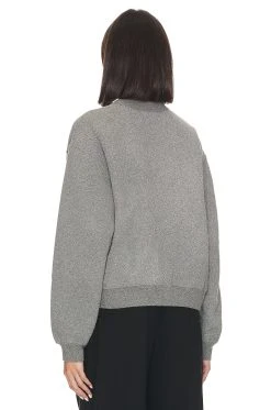 ALEXANDER WANG Glitter Essential Terry Sweatshirt Sidewalk -ANINE BING Shop AWAR WK5 V3