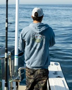 Salty Crew Mens Sweatshirt Blue Crabber Hood Fleece 18 Salty Crew Mens Sweatshirt Blue Crabber Hood Fleece -ANINE BING Shop BLUE CRABBER PIGMENT LIGHT BLUE