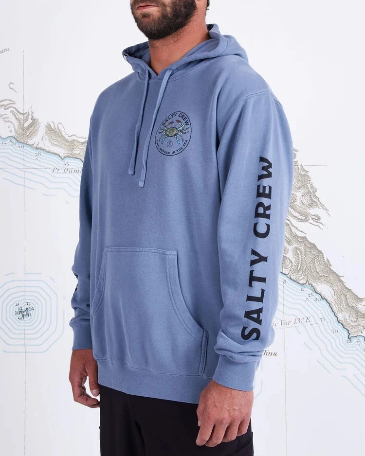 Salty Crew Mens Sweatshirt Blue Crabber Hood Fleece 7 Salty Crew Mens Sweatshirt Blue Crabber Hood Fleece - Image 5