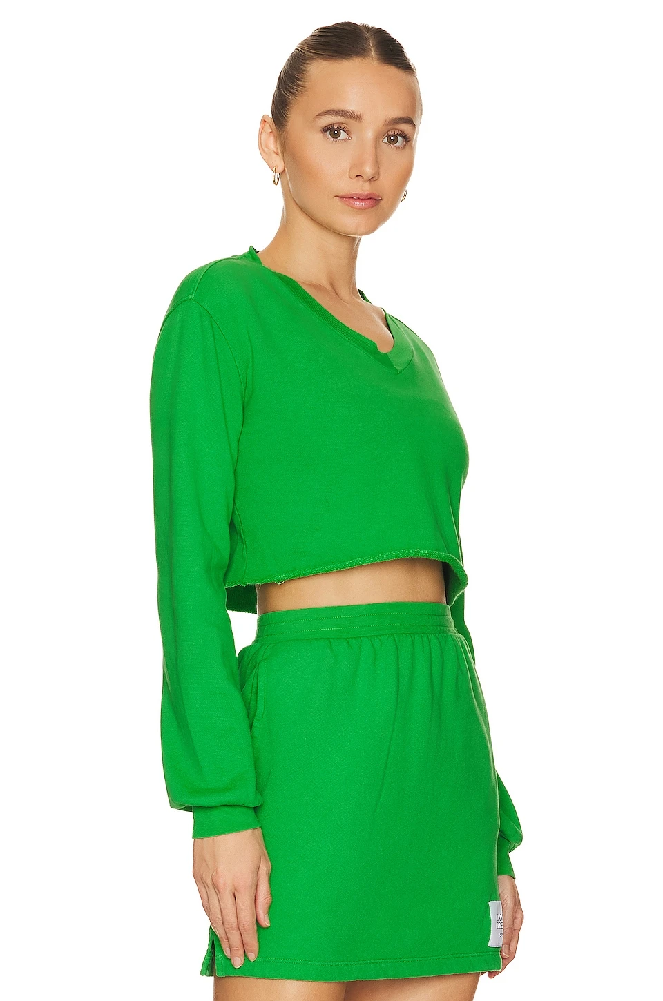 Sierra Cropped Sweatshirt Grass Green 4 Sierra Cropped Sweatshirt Grass Green - Image 2