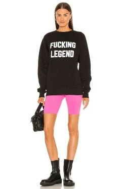 Fucking Legend Crew Neck Sweatshirt Black -ANINE BING Shop DEPT WK22 V4