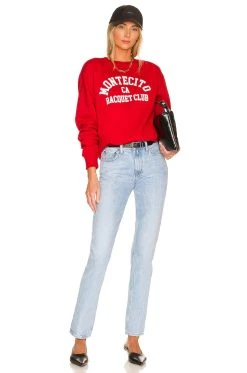 Montecito Crewneck Sweatshirt Red -ANINE BING Shop DEPT WK46 V4