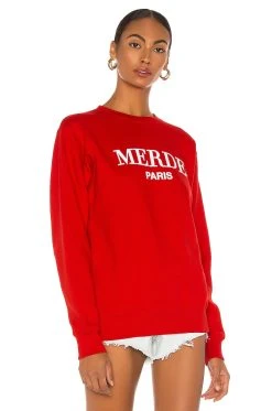 Merde Sweatshirt Red -ANINE BING Shop DEPT WK5 V2