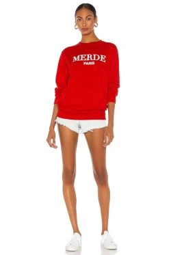 Merde Sweatshirt Red -ANINE BING Shop DEPT WK5 V4