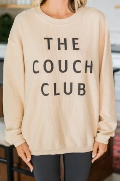 The Couch Club Natural White Graphic Corded Sweatshirt -ANINE BING Shop DSC 1898