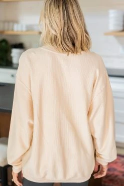 The Couch Club Natural White Graphic Corded Sweatshirt -ANINE BING Shop DSC 1900