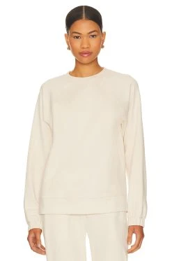 Eberjey Luxe Long Sweatshirt Botanical Oat