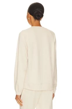 Eberjey Luxe Long Sweatshirt Botanical Oat -ANINE BING Shop EBER WK16 V3