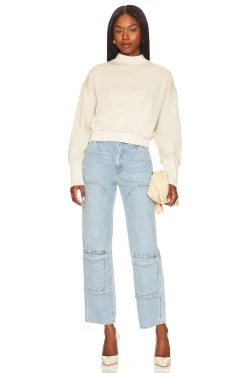 FREE PEOPLE Nikki Sweatshirt Champagne Dream -ANINE BING Shop FREE WK1054 V4