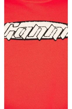 Ganni Isoli Artwork Sweatshirt Fiery Red -ANINE BING Shop GANR WK20 V5