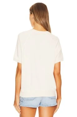 Short Sleeve Sweatshirt Washed White -ANINE BING Shop GREA WK202 V3