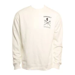Hansen Mens Sweatshirt Neptune Crew -ANINE BING Shop HANSENS MENS SWEATSHIRT NEPTUNE CREWNECK WHT