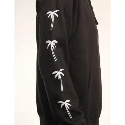 Hansen Mens Sweatshirt Surf Temple Hood -ANINE BING Shop HANSENS MENS SWEATSHIRT SURF TEMPLE PALM BLK 3