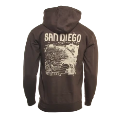 Hansen Mens Sweatshirt San Diego Map Hooded Pullover -ANINE BING Shop HANSEN MENS SWEATSHIRT SANDIEGOMAPCREW BLK 2
