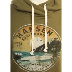 Hansen Womens Sweatshirt Brother Crossover Neck -ANINE BING Shop HANSEN WOMENS SWEATSHIRT BROTHER XOVER NECK OLV 2