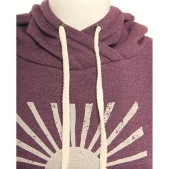 Hansen Womens Sweatshirt Risin Sun Crossover Neck -ANINE BING Shop HANSEN WOMENS SWEATSHIRT RISIN SUN XOVER NECK EGG 2