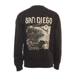 Hansen Womens Sweatshirt San Diego Map Crew -ANINE BING Shop HANSEN WOMENS SWEATSHIRT SAN DIEGO MAP CREW BLK 2