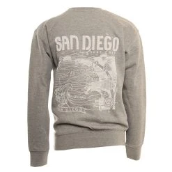 Hansen Womens Sweatshirt San Diego Map Crew -ANINE BING Shop HANSEN WOMENS SWEATSHIRT SAN DIEGO MAP CREW GREY 2