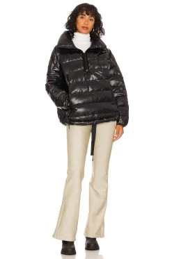 Holden Down Half Zip Sweatshirt Black -ANINE BING Shop HOLR WO6 V4