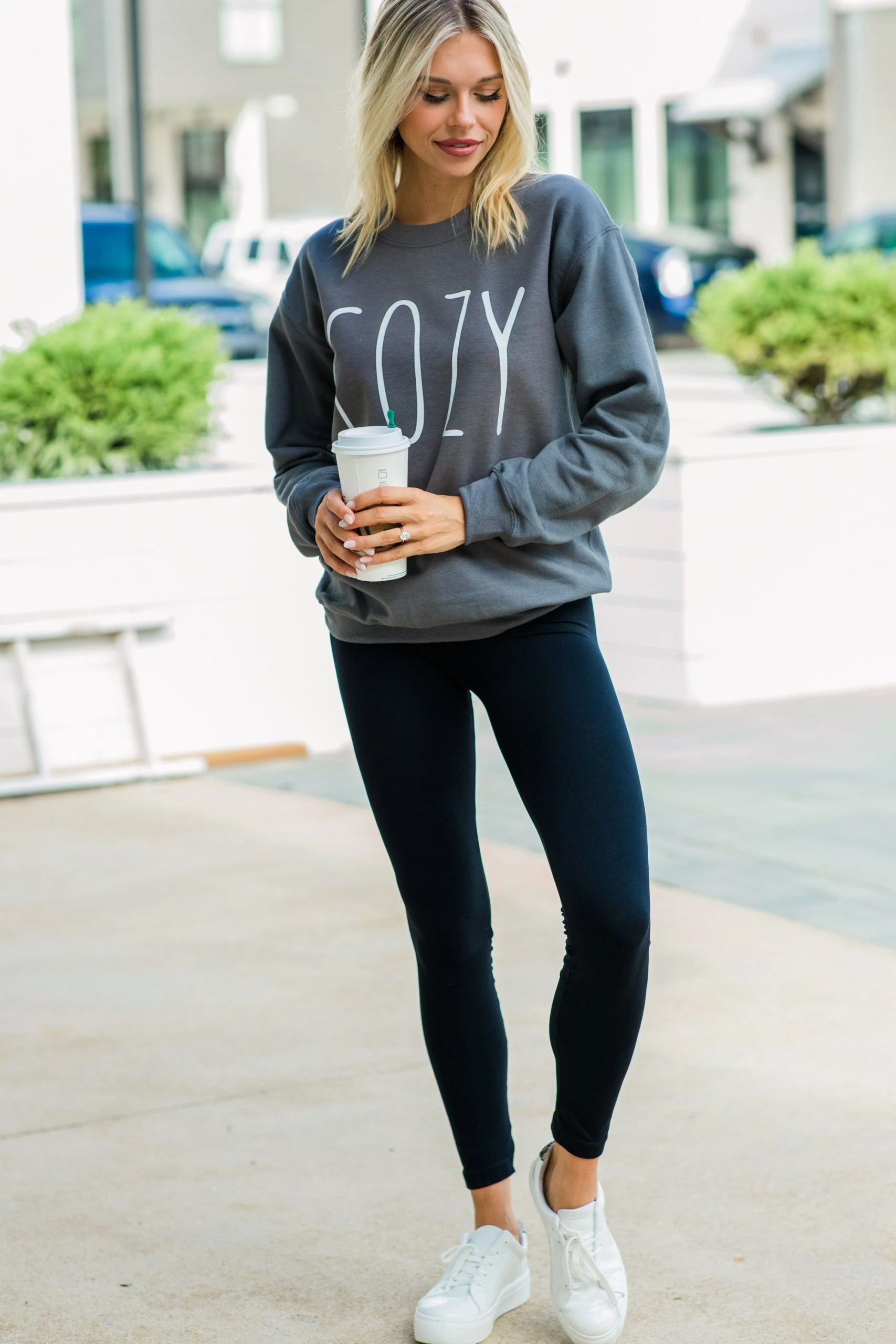 Cozy Charcoal Gray Graphic Sweatshirt 5 Cozy Charcoal Gray Graphic Sweatshirt - Image 3